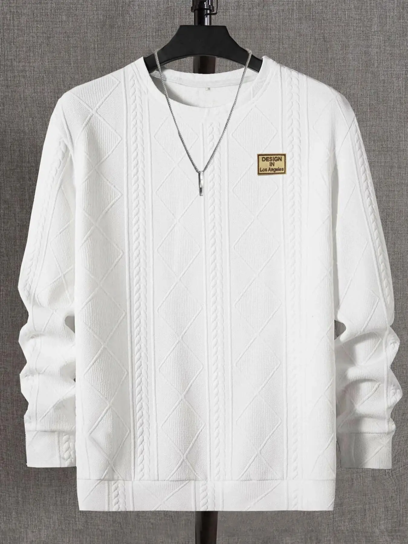 Herren Mode Rundhals Casual Langarm-Sweatshirt Stylischer Pullover für Tägliches Tragen Komfortables und Trendiges Design – Detail 8