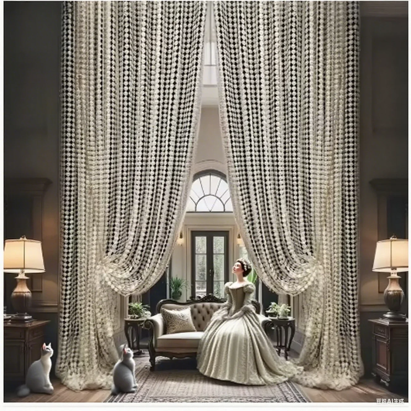

Golden Window Screen Curtains For Living Room Luxury High-end Tulle French Villa Curtains Bedroom Balcony Hollow Yarn Custom