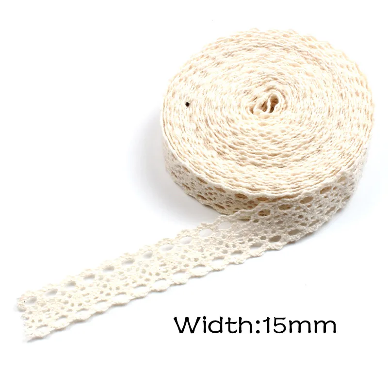 2/5/10Yards Apparel Sewing Fabric Ivory Cream CottonTrims Crocheted Lace Applique Ribbon Handmade Accessories DIY Hat Tablecloth