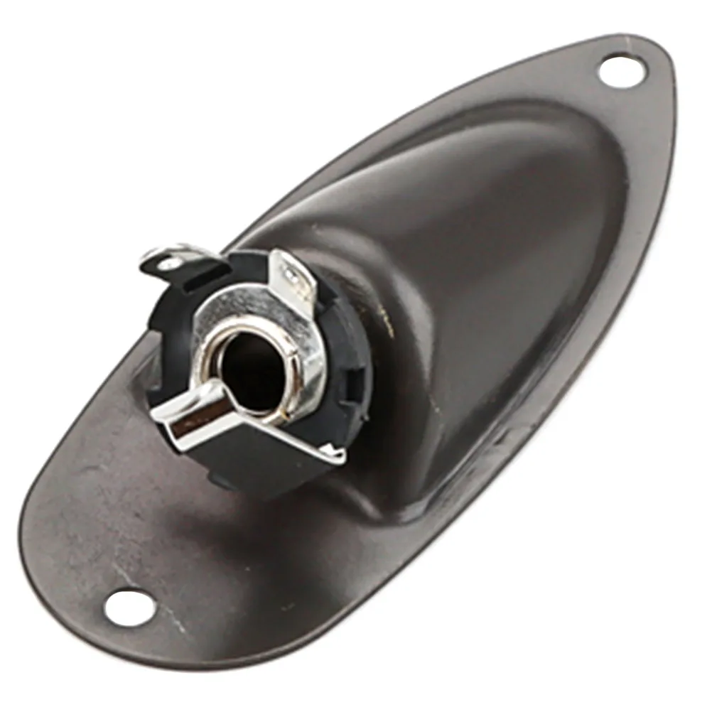 

Bronze Black Guitar Accessories Set GT46 Metal Input Plate Jack Parts Electric Guitar Replacement Stylish Color Unique Shape