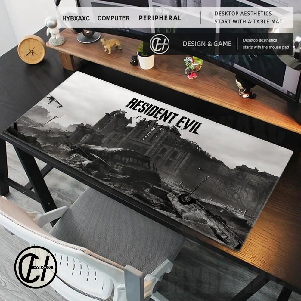 Hot Game R-Resident Evil Requiem Mouse Pad Large Cute HD Desk Pad Extended Gaming Keyboard Mats 90x40cm XXL Gamer Mousepad