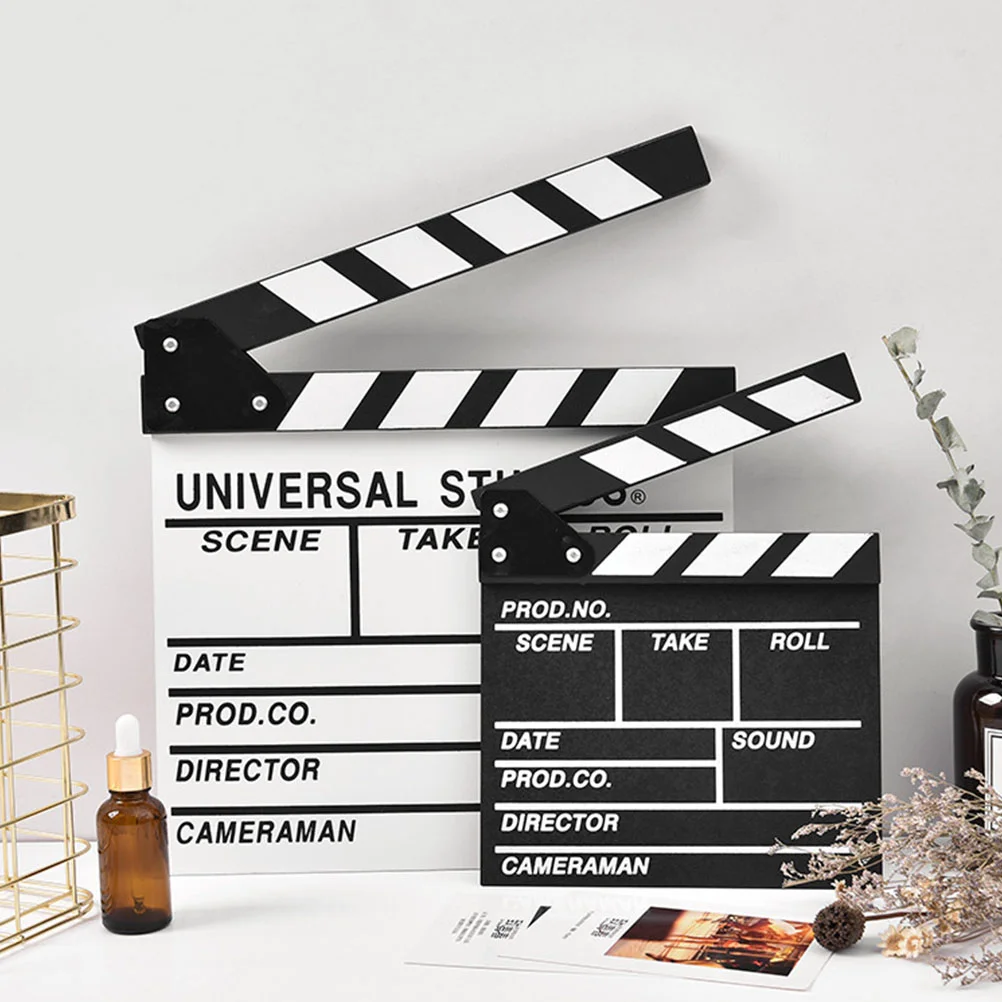 Board Home Video Prop Film Clapper Make Decision Photo Director Clapboard Wooden Movie