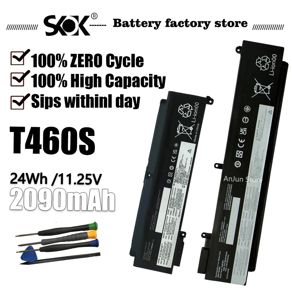 

24 Втч 00HW022 SB10F46460 Аккумулятор для Lenovo ThinkPad T460s T470s серии 00HW023 SB10F46461 00HW036 SB10F46474 00HW037 SB10F46475