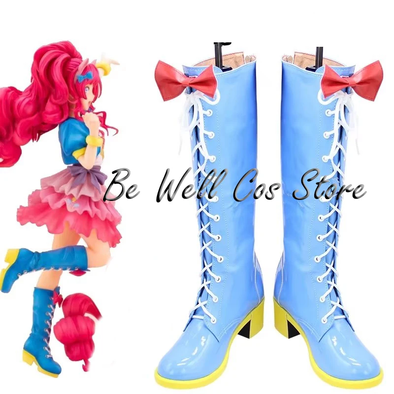 Anime Pinkie Pie  Cosplay Shoes Boots Game Role Play Uniform Women Girls Halloween Props