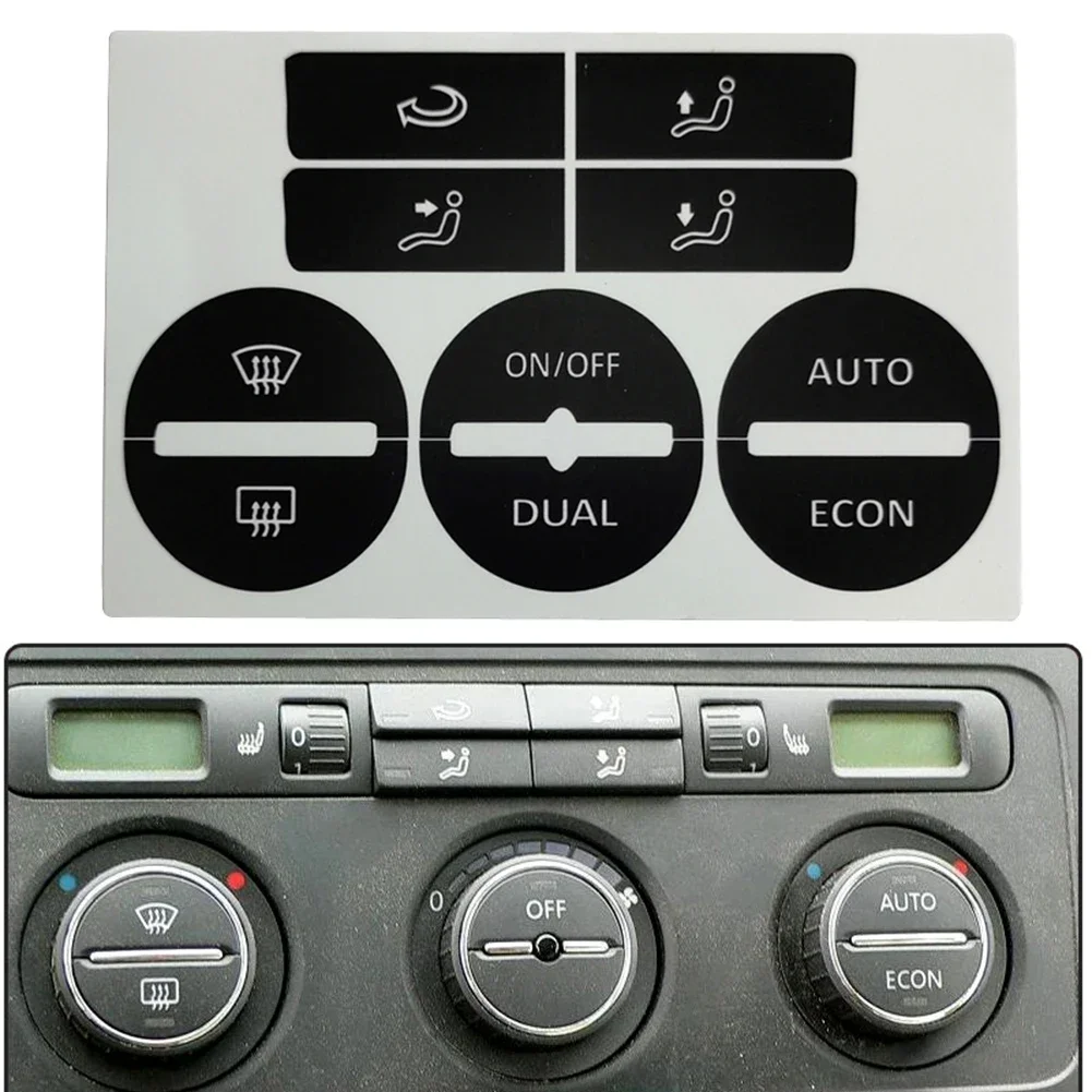 Car Center Console A/C Climate Control Button Worn Repair Kit Decals Stickers For GOLF Mk5 04-08 Car Accessories