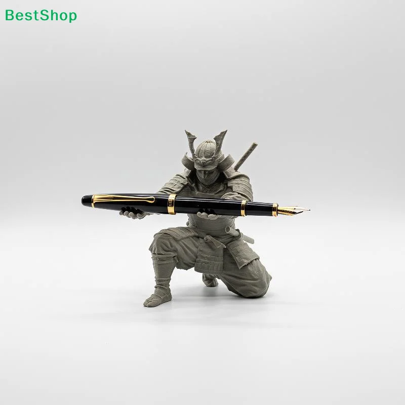 ☪Creative Samurai Pen Holder Japanese Warrior Pencil Rack 3D Printed Stationery Organizer Stand Office Ornament Desk Decor Gift