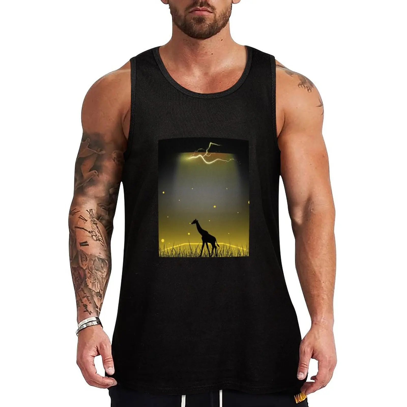 Lightning Tank Top Relaxed Casual Tank Top Summer Loose Sleeveless Tee
