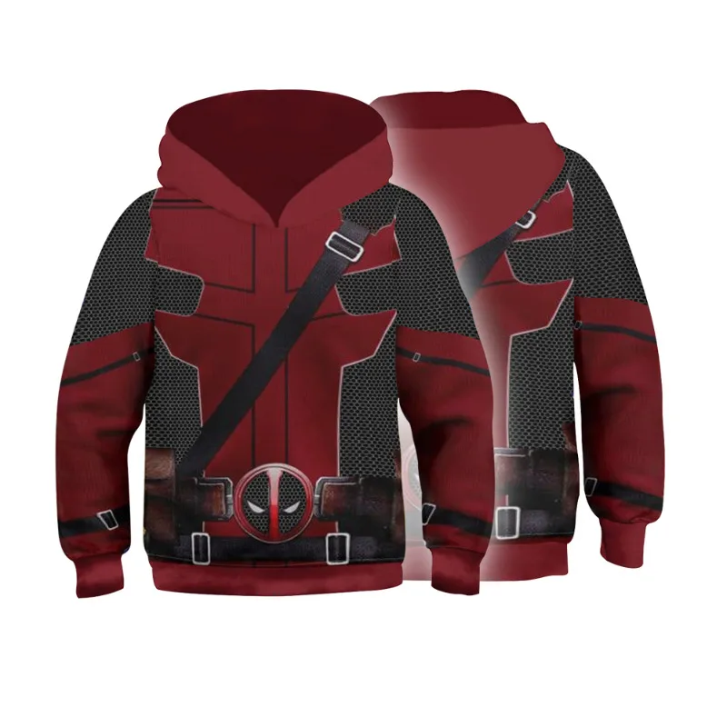 هوديس للأطفال بنين بنات ديدبول ولفيرين هوديي تأثيري خارقة البلوز مقنعين البلوز لعب الأدوار مجموعة زي سترة