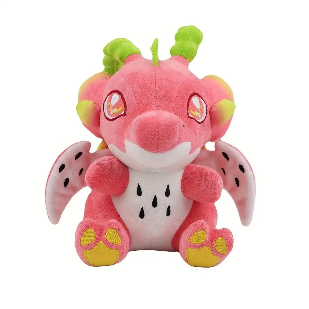 

25cm Cute Dragon Fruit Dinosaur Plush Toy Kawaii Pitaya Dinosaur Stuffed Animal Toy Soft Kids Toys Plushies Birthday Gifts