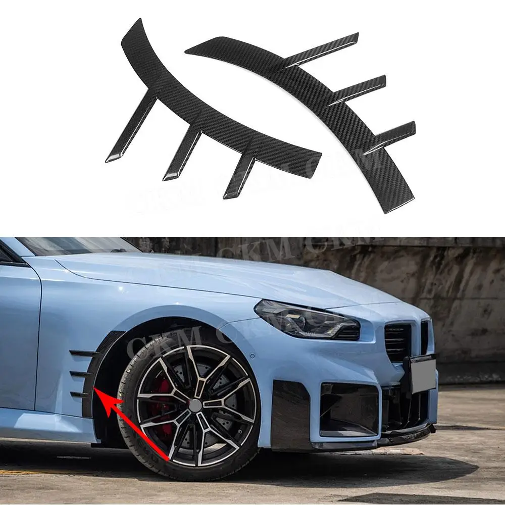 

Carbon Fiber Front Bumper Side Air Vent Trim Intake Splitter Wheel Fender Body Kits For BMW 2 Series M2 G87 2023+Car Accessories