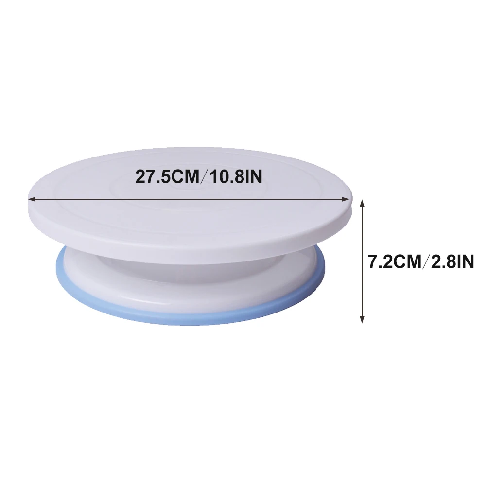 

10 Inch Baking Turntable Plastic Cake Decorating Revolving Stand 360 Degree Rotating for Bakery Making Easy to Clean