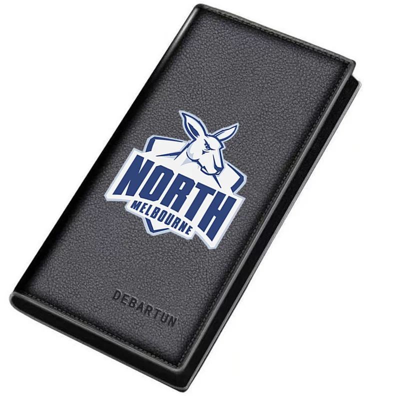 Kangaroo with words,North Melbourne  Men's Long Wallets Business Stylish Printing Design Casual Use Christmas Valentine's Father