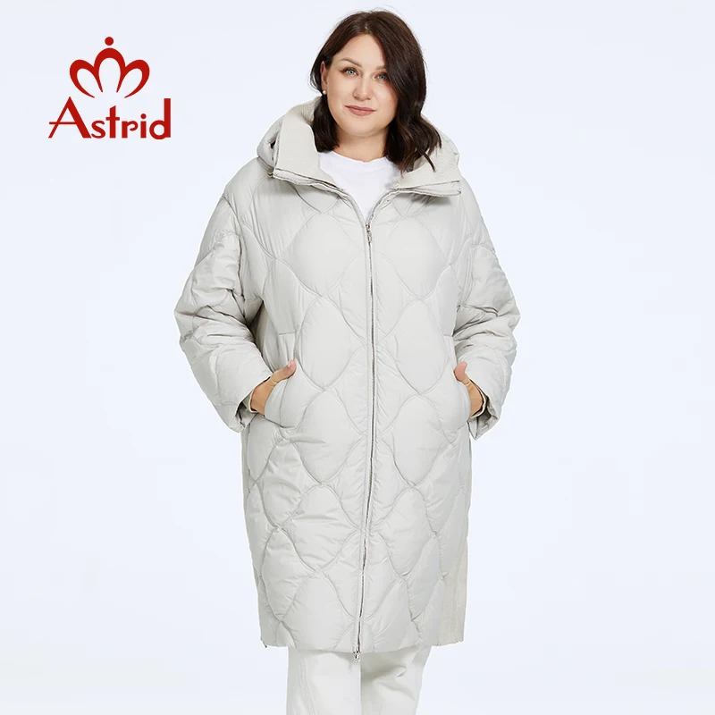 Astrid Women's Winter Jacket 2023 Plus Size Women Parka Warm Thick Bio Down Jackets Windproof Long Hooded Quilted Coat Female