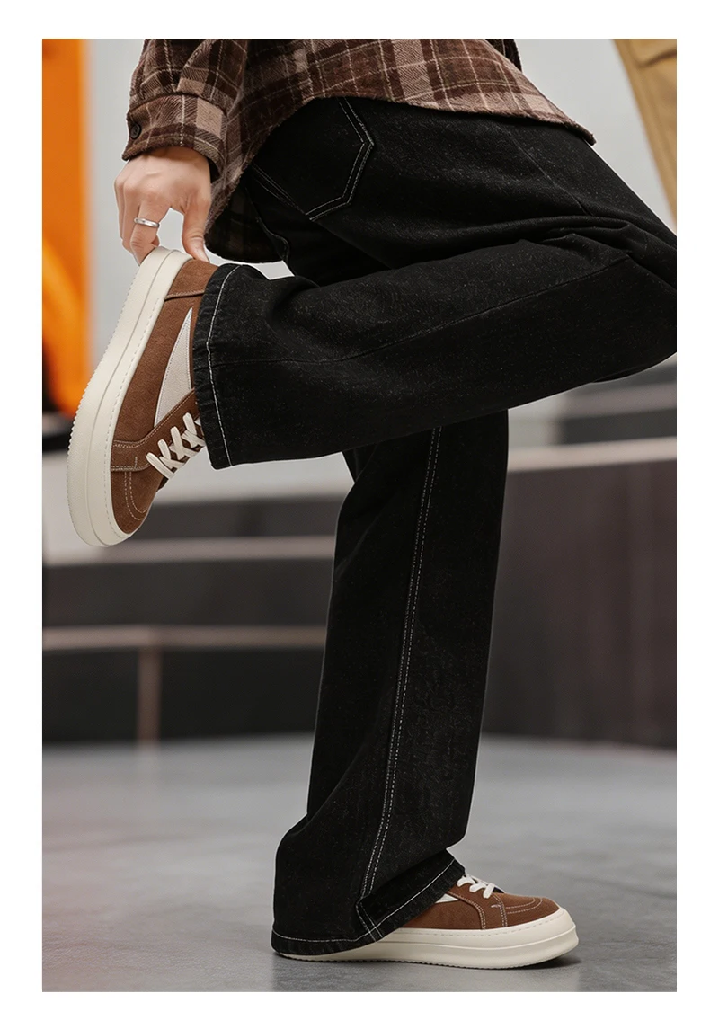 Men's Casual Platform Vulcanised Trainers Comfortable Sneakers_voghion.com