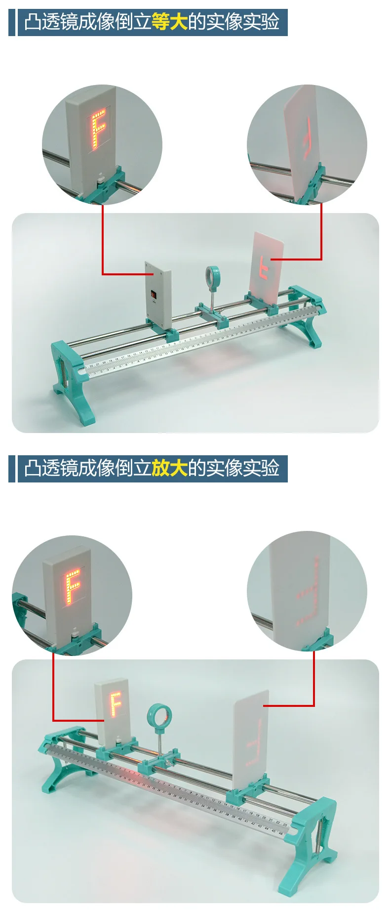 凹面および凸面プリズムレンズのセット,実験室の物理光学系,ピンホールイメージング,3原色の屈折,21個