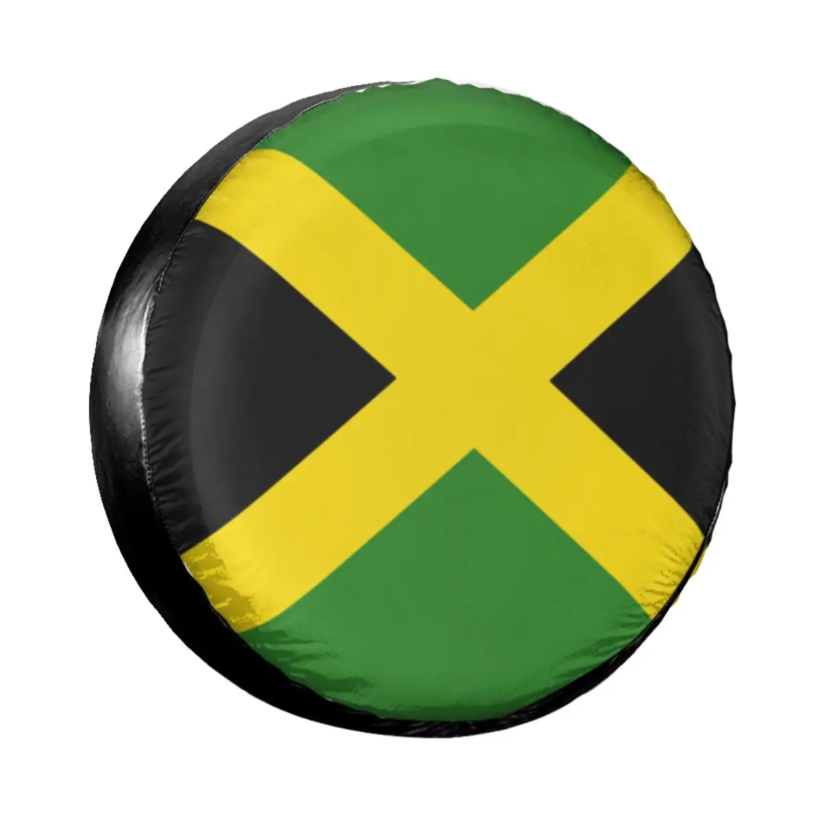 Jamaica Flag Spare Tire Cover for Jeep Pajero Custom Jamaican Pride Dust-Proof Car Wheel Covers 14