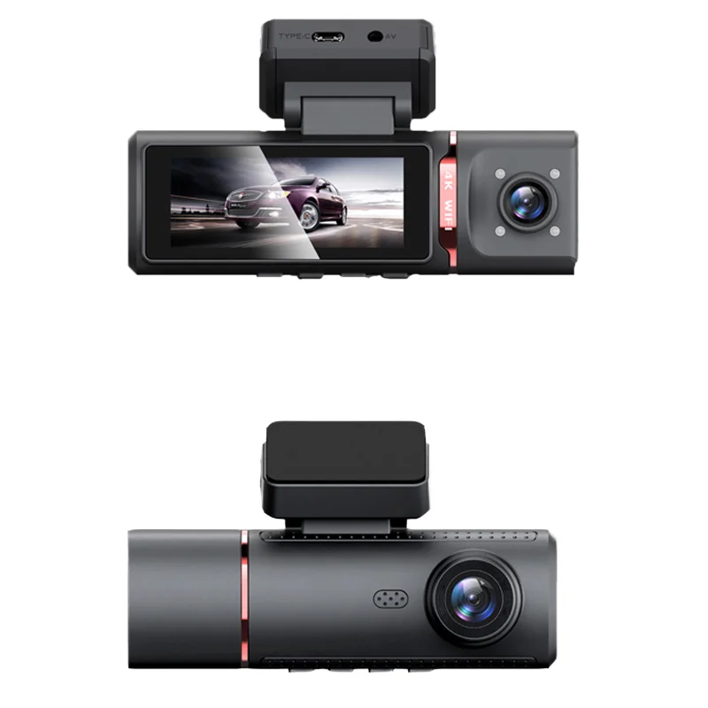 

3.16 Inch IPS 4K 3 Lens GPS Dashcam with Wifi IR Night Vision for Front Inside & Rear 3 Channel DVR-12 Months Warranty Dash Cam
