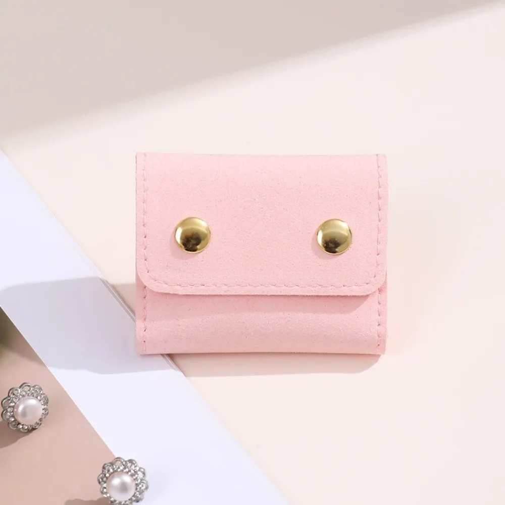 Microfiber Velvet Mini Jewelry Display Bag Small Container Necklace Ring Packing Bag Solid Color Storage Case Earrings Organizer