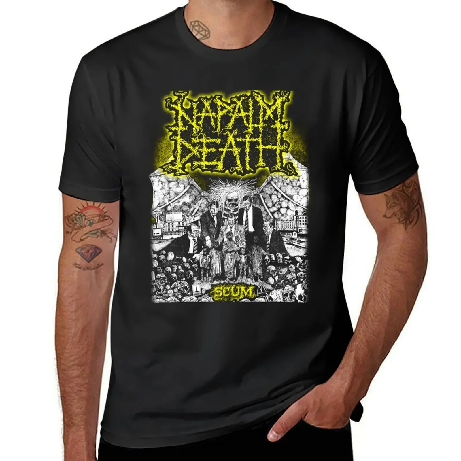 

Scum by Napalm Death -Classic Old School Grindcore Death manga TShirt manga vintage anime clothes oversized t shirt men clothing