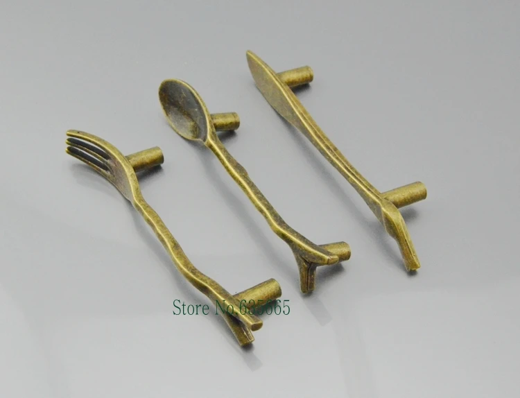 Fashion Tableware Shape Handle For Furniture Kitchen Cabinets Door Pulls Knobs Drawer Dresser Wardrobe Cupboard Vintage Handle