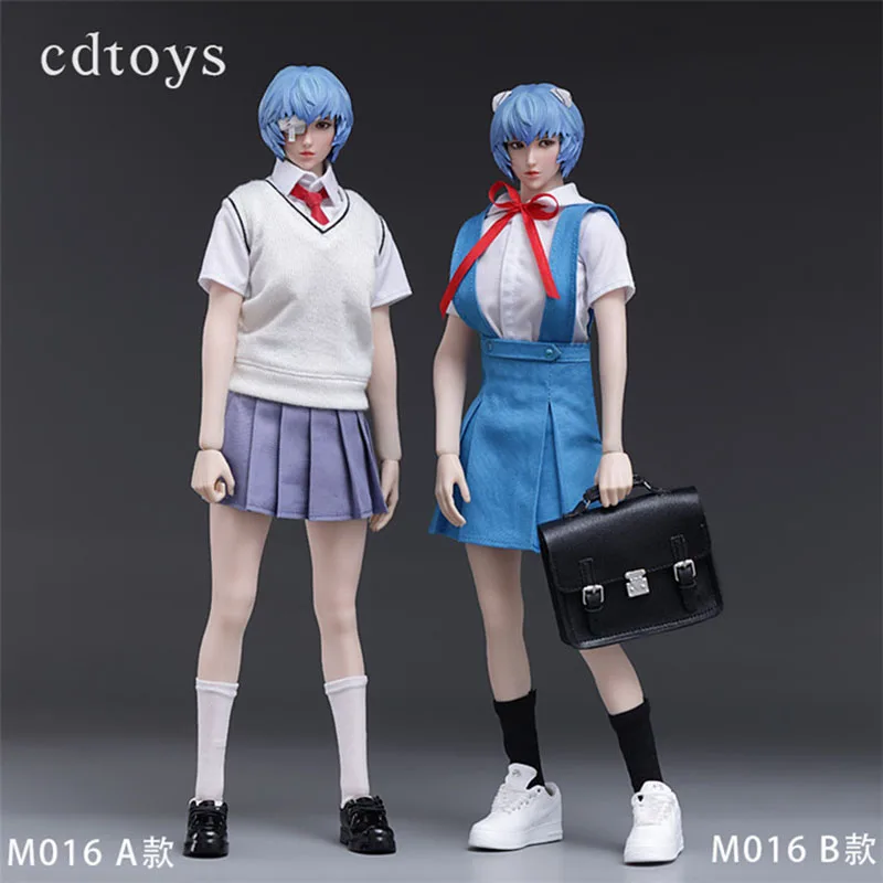 Cdtoys M016 1/6 Sepatu Rok Lipit Tentara Wanita Tas Sekolah Cosplay Seragam Siswa Manis untuk 12 "Model Action Figure