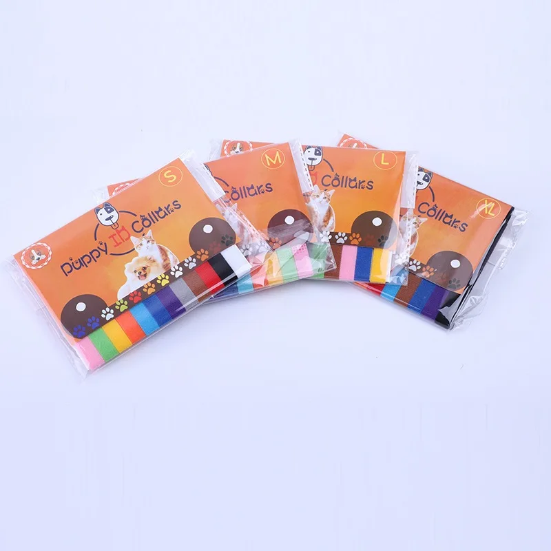 Pet Puppy Birth ID Collars Birth Animals Car Luggage Cargo Identification Tape Rope Puppy Cat Necklace Marking Tag 15 Colors