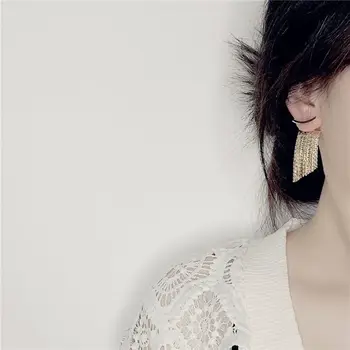 8 最佳銷售 金色流蘇耳環 - №5