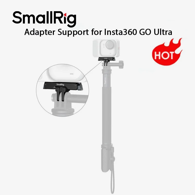 SmallRig Adapter Support for Insta360 GO Ultra Quick Release Interface with Folding 2-Prong 1/4
