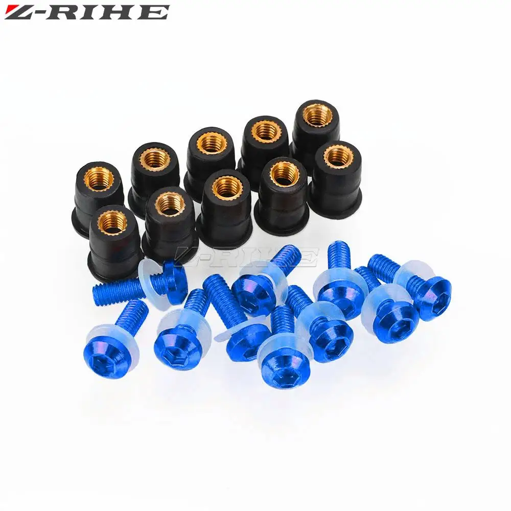 Windscreen Bolt For Yamaha YZFR6 YZF-R6 R6 1999 2000 2001 2002 Motorcycle M5 Windshield Deflectors Bolts Kits Wind Screws Set