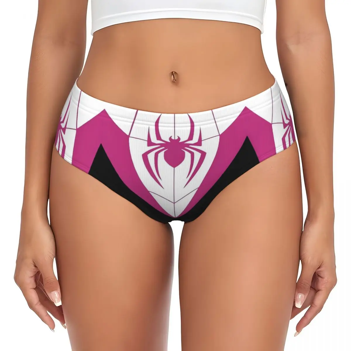 Custom Women Gwen Super Hero Spider Man Panties Breathable Hot Skin Briefs Underwear