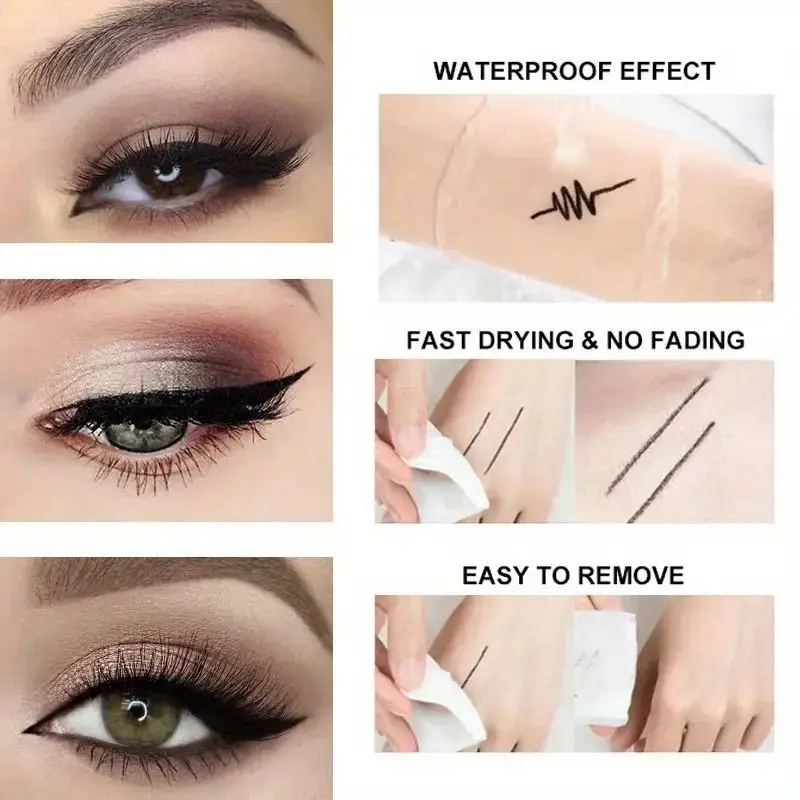 1pc Waterproof Eyeliner Pen, Ultra Fine Tip, Long-Lasting Smudge-Proof, Satin Finish, Black Shade, Sweat-Resistant Eye Ma