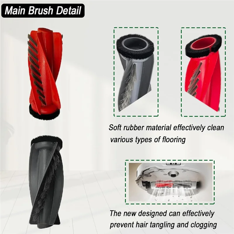 A83X-For Roborock Saros 10/10R جهاز آلي لتنظيف الأتربة فرشاة جانبية رئيسية فلتر Hepa ممسحة أكياس الغبار القماش استبدال أجزاء