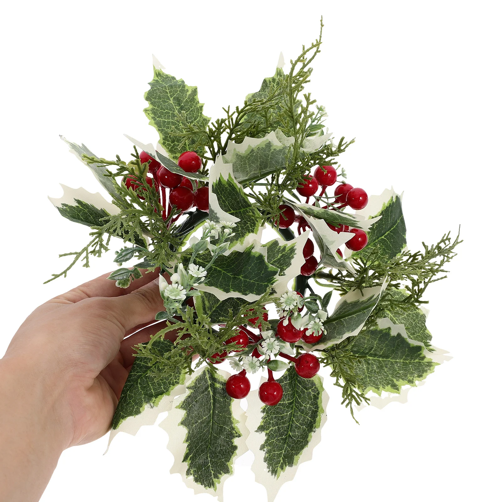 

Christmas Wreath Berries Decorative Ring Pillar Wreath Holiday Party Door Wall Decorations Simulation Berry Xmas