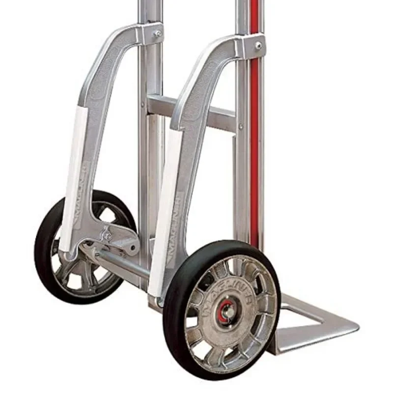 HMK119K2C5E Aluminum Hand Truck, Horizontal Loop Handle with Vinyl Sleeve, 20" x 12" Aluminum Extruded Plate, 500 lb Ca