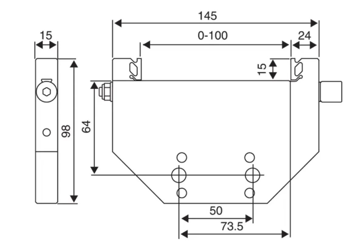 HPEDM system 3R WEDM supervise bench vise 0-100mm for wire cut machine HE-R06669