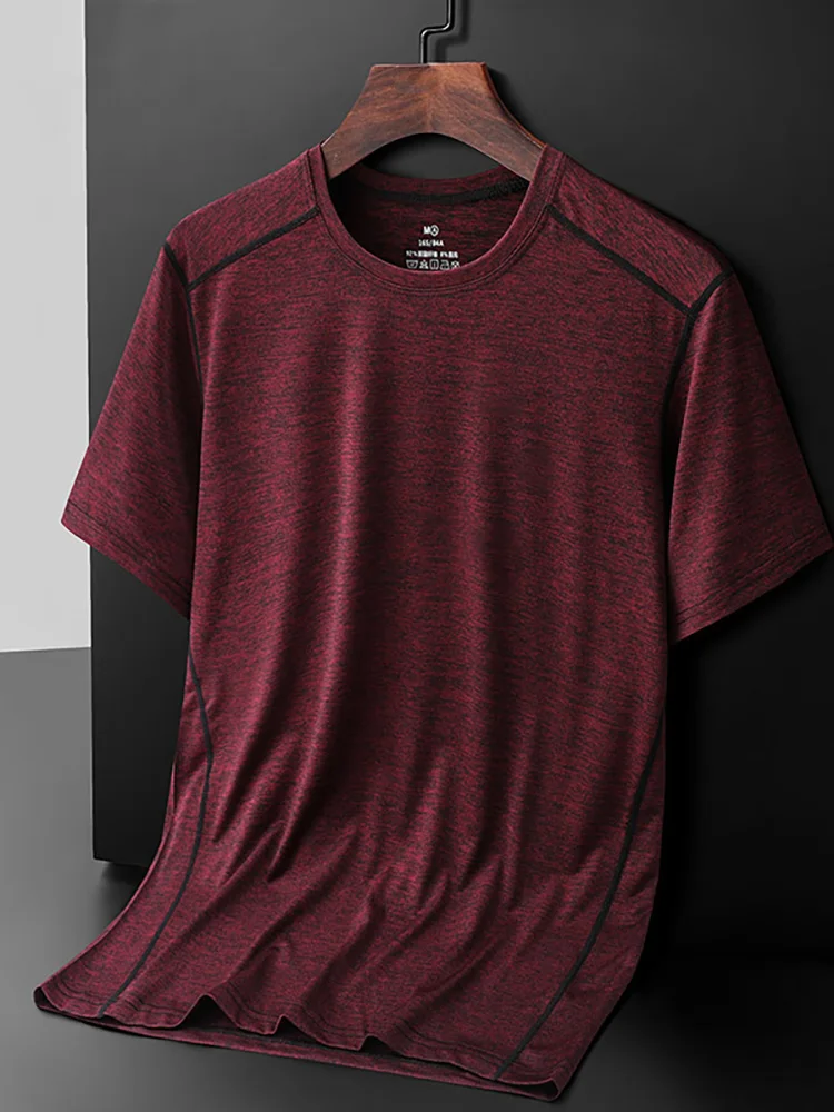 2022 New Large Size 6xl 7xl 8xl Mens T Shirt Breathable  Quick Drying Cool Summer T-shirts Sporting Outdoor Ice Silk Tee Tops