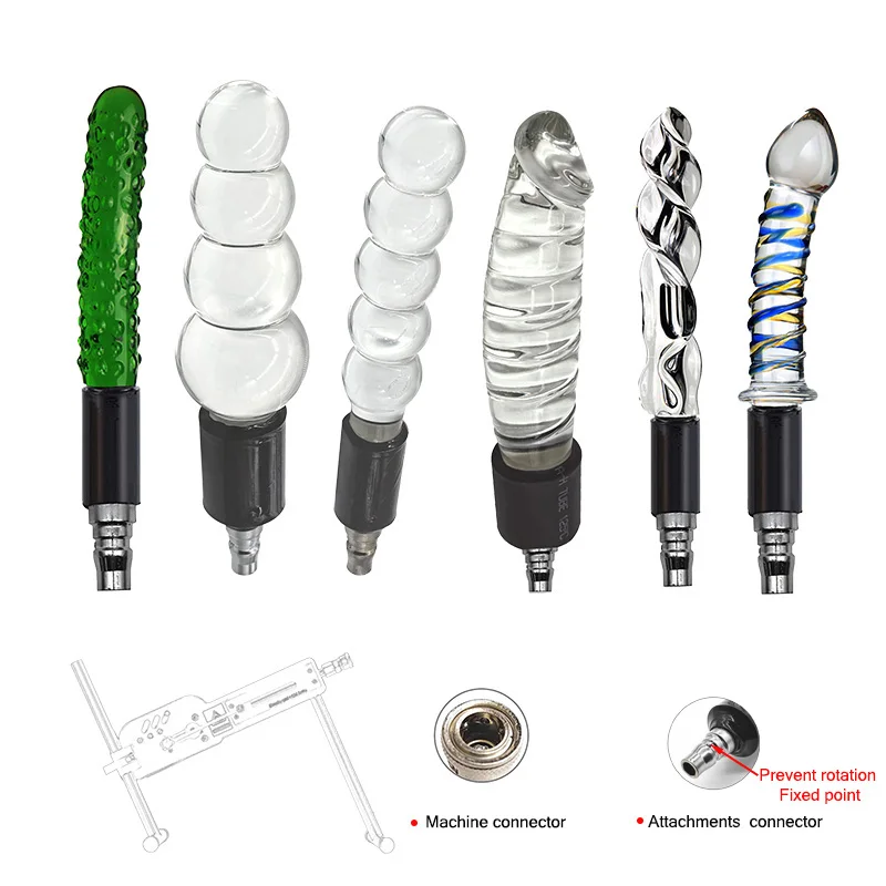 Glass Penis Anal penetration sex toys dildo Butt Plug adult toy sex machine with 3XLR Adapter Quick Air Connector Accessories - Image 2