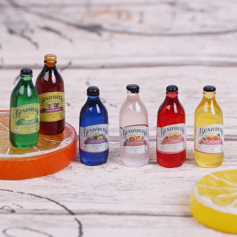 1 Set 1/12 Miniature Wine Bottles Dollhouse Kitchen Accessories - Mini Dolls House Living Room Accessories Beer Drink Bottles