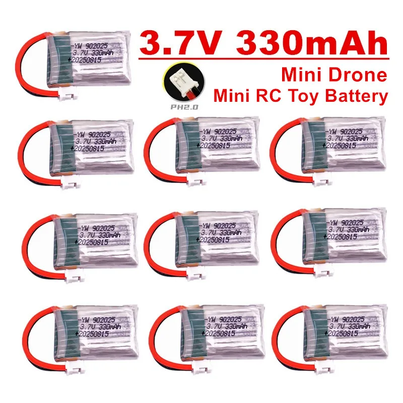 3.7V 330mAh Mini Drone Toy Battery For Mini RC Drone Car Boat for Mini RC Quadcopter Parts Lipo Battery and Charger