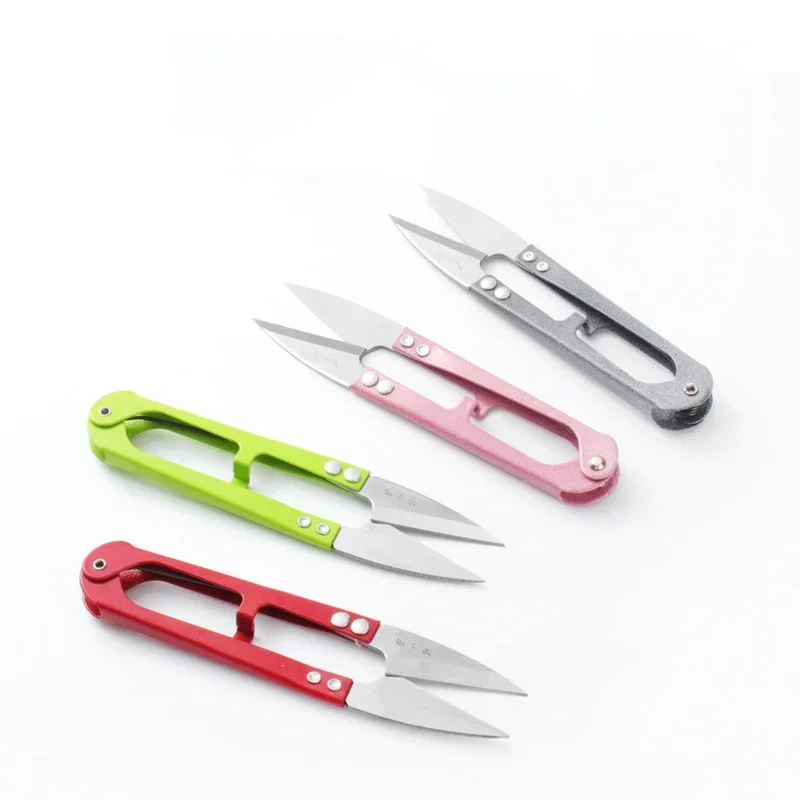 5Pcs Practical  Professional Multicolor Trimming Sewing   Nippers U Shape Clippers Yarn Embroidery Craft Scissor Tailor Scissors