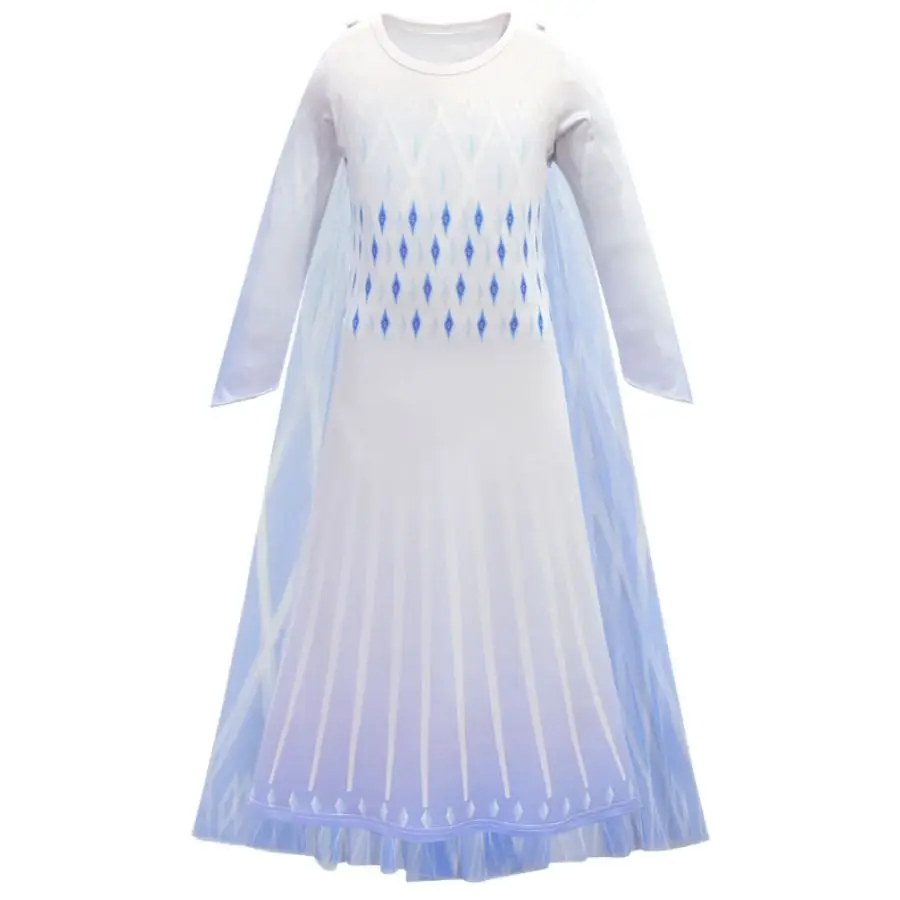 Cosplay Kleid Für Mädchen Schnee Königin Kleider Geburtstag Party Karneval Kostüme Vestido Mädchen Prinzessin Schneeflocke Druck Kleider – Detail 1