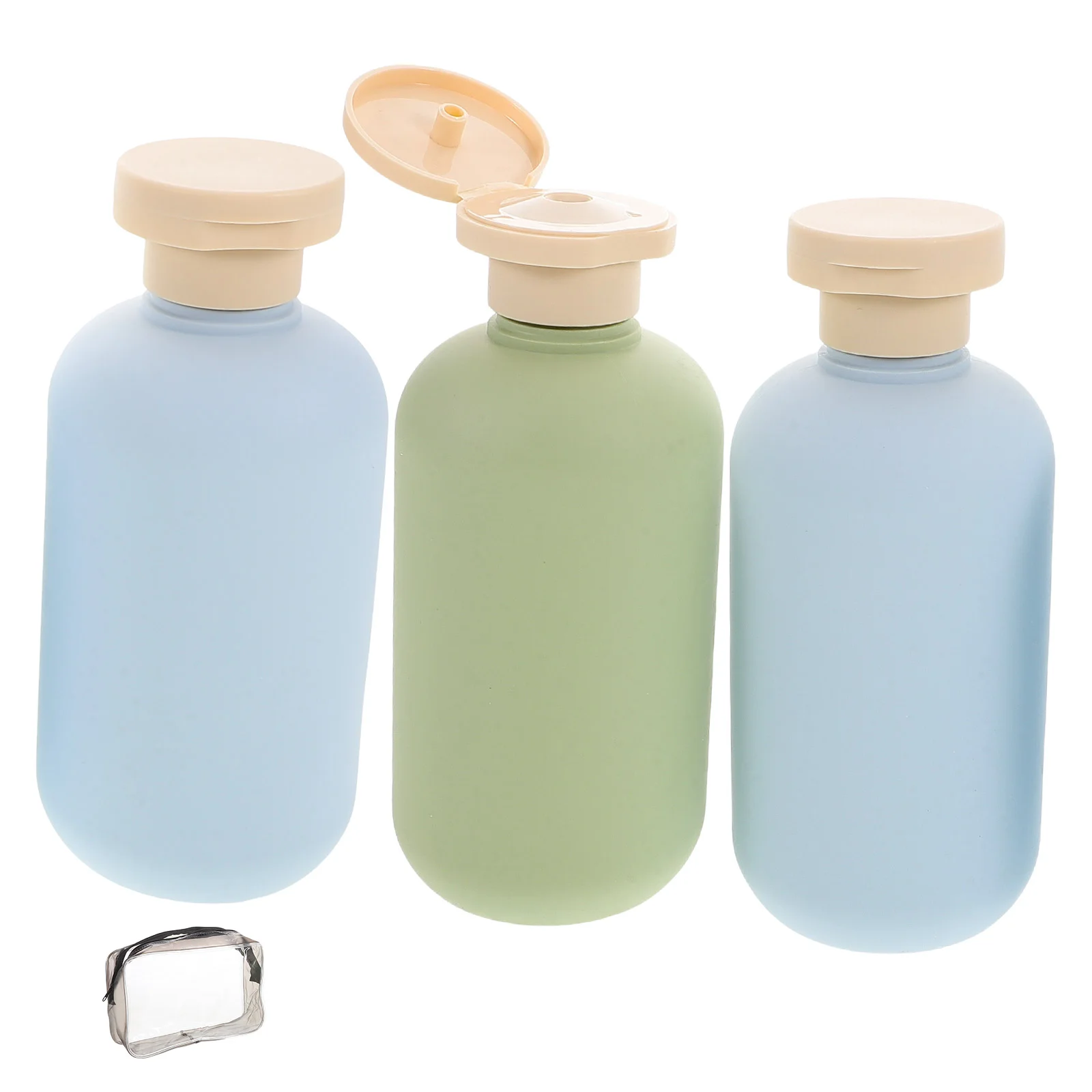 

3 Pcs Travel Shampoo Bottle Set Squeeze Containers for Toiletries Leak Proof and Conditioner Bottles Size Refillable Toiletry