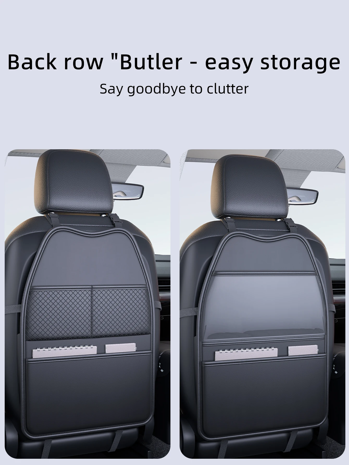 Practical multifunctional storage bag for car back, suitable for both regular and sport seats, high quality