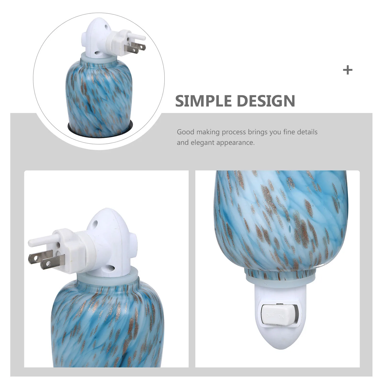 

1Pcs Fragrance Lamp Premium Wax Bedroom Night Light Aroma Diffuser Indoor Aromatherapy Lamp Blue