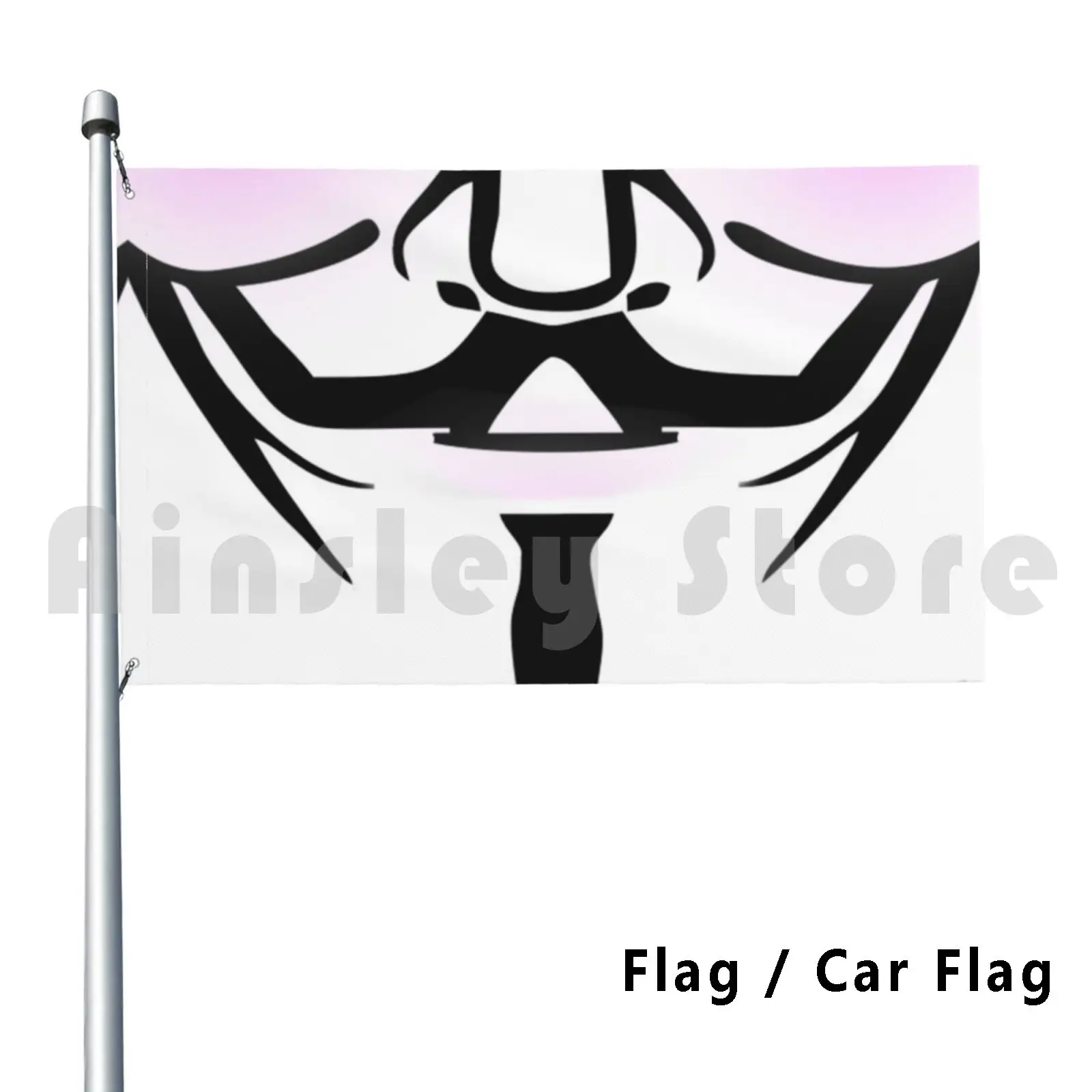 Laugh Like Guy Fawkes Flag Car Flag Funny England Vendeta Guy Fawkes Anonymous V Alan Moore Black White