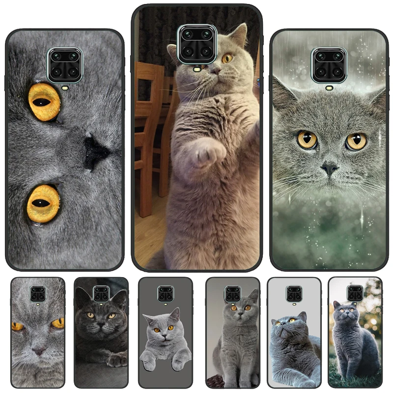 British Shorthair Cat Case For Xiaomi Redmi Note 12 Pro 8 9 10 11 Pro Note 12S 11S 10S 9S 9C 10A 10C 12C Cover