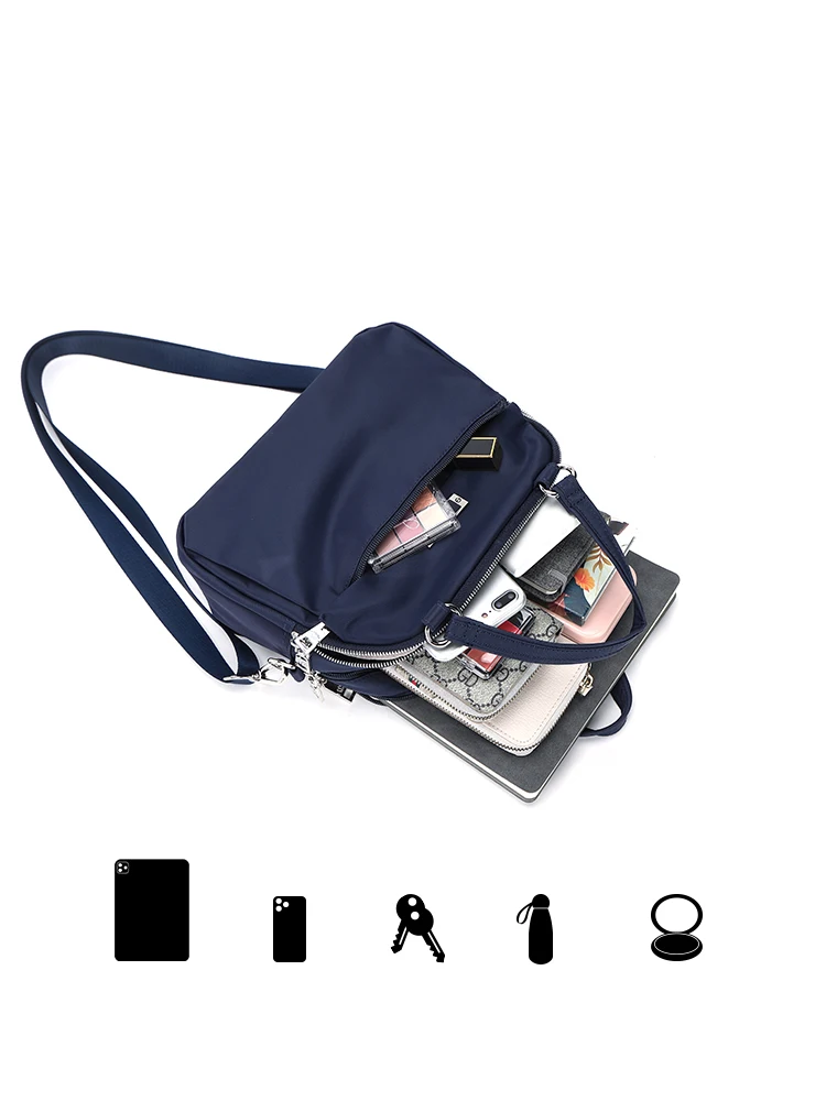 Imagem -03 - Grande Capacidade Bolsa de Ombro Casual para as Mulheres Oxford Tecido Bolsa Canvas Messenger Bolsa 2023 Feveve602601