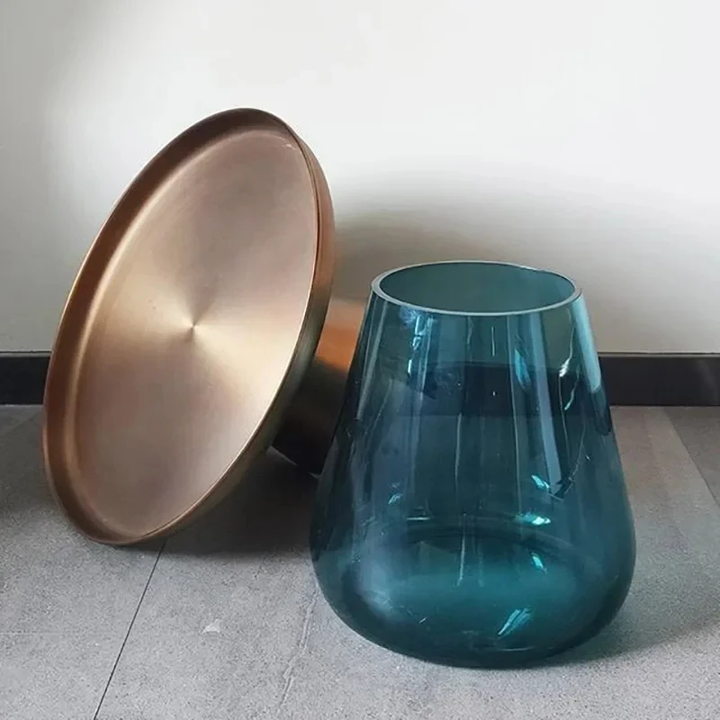 Nordic Tea Tables Creative Coffee Table Glass Sofa Table Combination Designer Furniture Living Room Transparent Side Tables