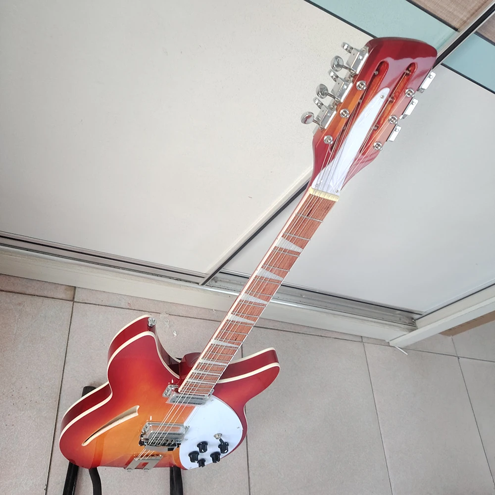 Ri ckenbaker electric guitar in stock, , round headed stainless steel frets, high-end drawstring plate, fast delivery view 4