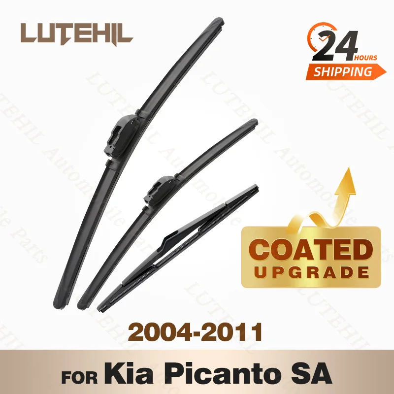 

LUTEHIL's Silicone Front & Rear Wiper Set For Kia Picanto SA MK1 2004 - 2011 2005 2006 coated windshield wiper blade 22"+16"+12"